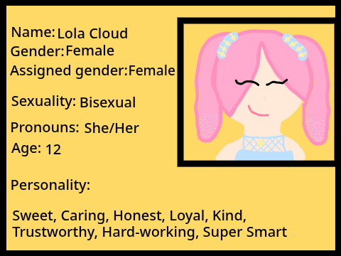 LGBTQ+ Roleplay Character Form Lola Cloud!