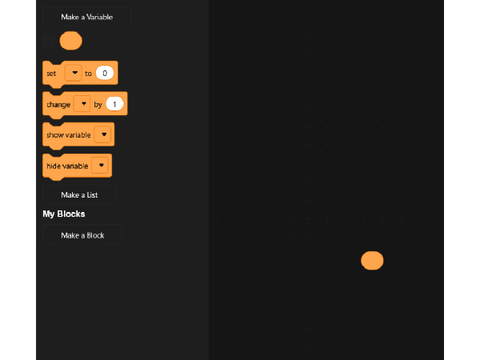 I have created a blank variable