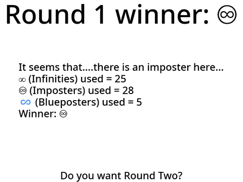 Infiniwar Round One Results