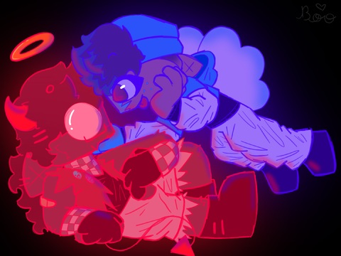 it’s red and blue
