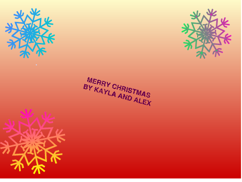 christmas greeting by  kayla and alex