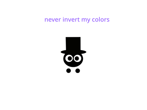 never invert my colors