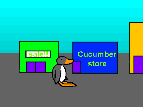 shopping penguin