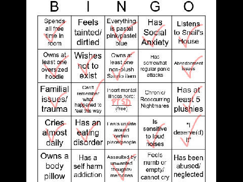 Bingo... | Trauma Bingo Card