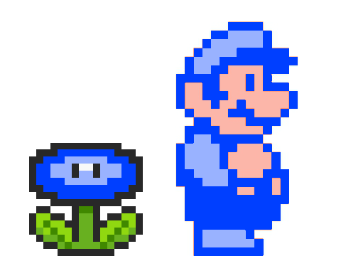 custom flowers and what the look like on mario