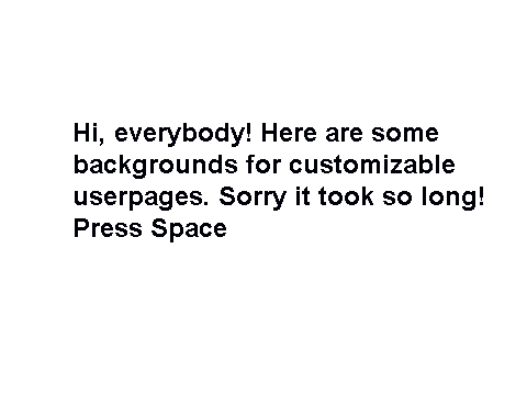 Customizable Userpages Backgrounds