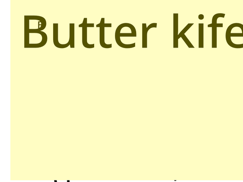  Butter knife ep 1