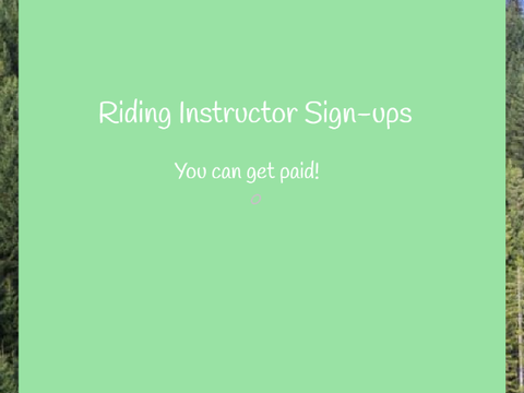 Northern Pines Riding Instructor Sign-ups!