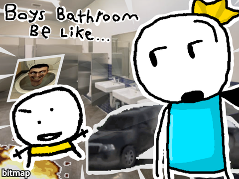 Boys bathroom be like ll #Animation #all #AwesomeKat-1