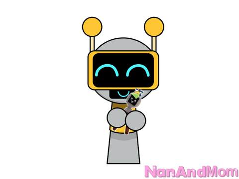 [Requested] Fun Bot snuggles himself a plush