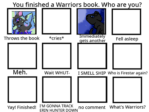 You finished a Warriors book - Who are You? remix