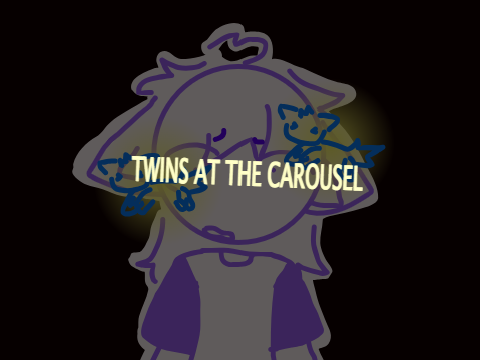 twins at the carousel
