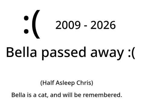 REST IN PEACE Bella 2009 - 2026 :(