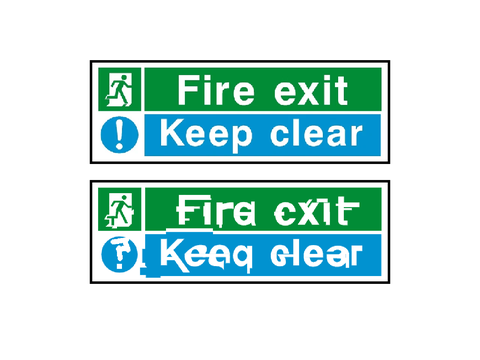 Signs in the Backrooms (you always see both)