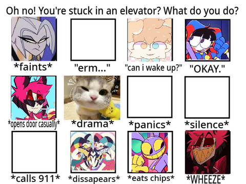 Oh no! You're stuck in an elevator! What do you do? remix remix remix remix remix remix