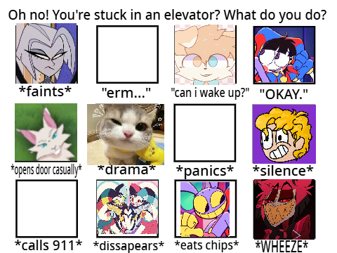Oh no! You're stuck in an elevator! What do you do? remix remix remix remix remix remix remix
