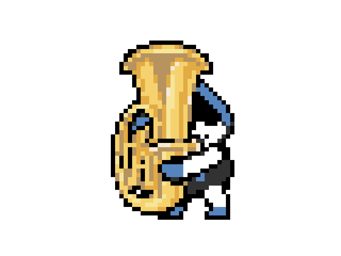 Lancer Plays the Tuba