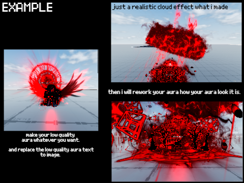 I will try to rework your low quality auras in RBLX studio