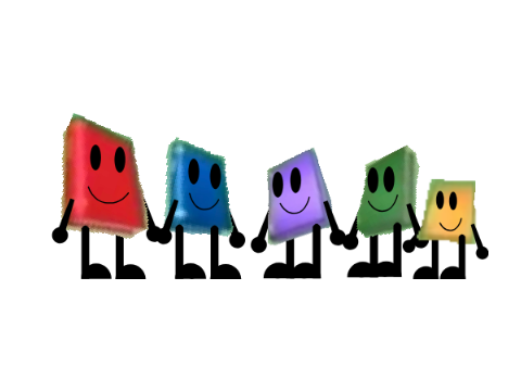 Some bfdi characters with backpack items assets!