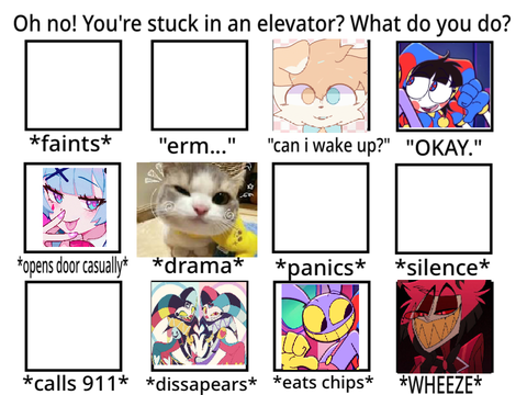 Oh no! You're stuck in an elevator! What do you do? remix remix remix remix remix