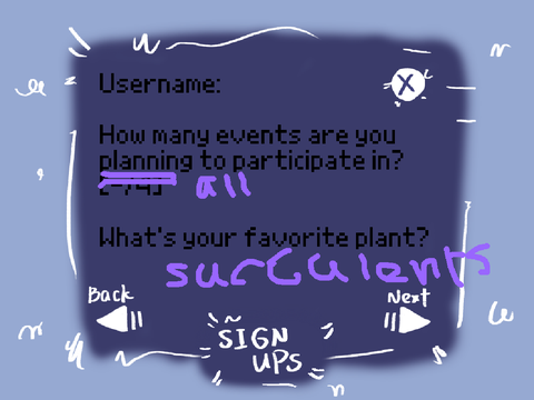 signing up