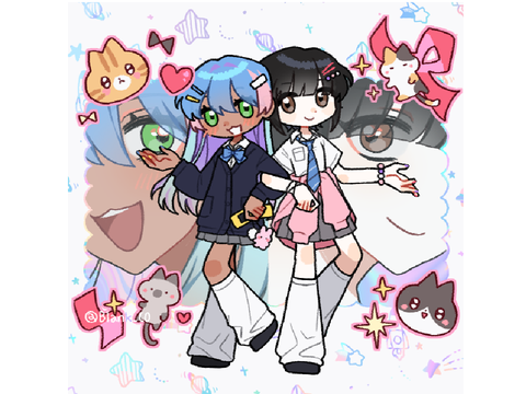 My OC's Freya and Lyn in Picrew! :33