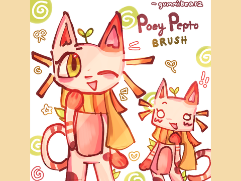 poey pepto brush experiment!