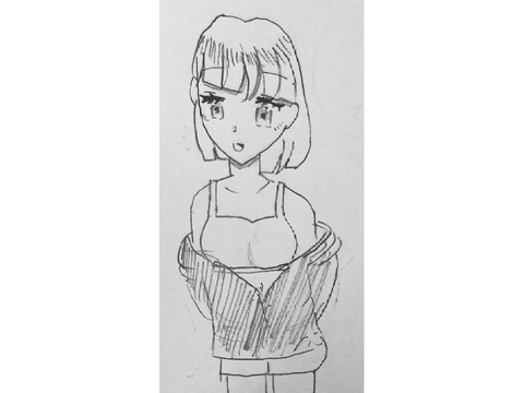 女の子描いてみた⑤