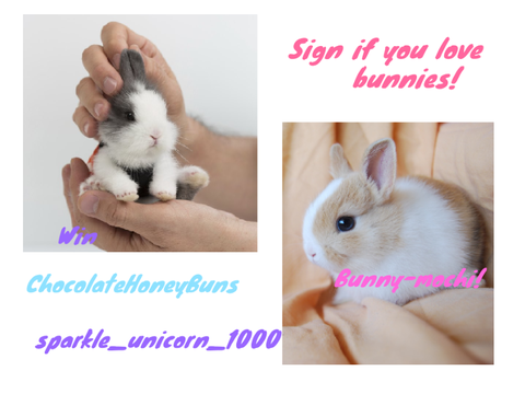 Sign if you love bunnies! 