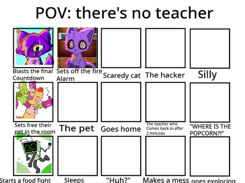 The teacher’s not in the classroom! Who are you? remix remix remix