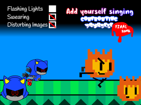 Retro firey deathbattle between metal sonic but FNF