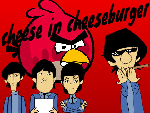 cheese in cheeseburger (beatles cartoon animation)