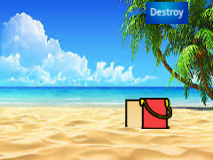 Beach game with calming music