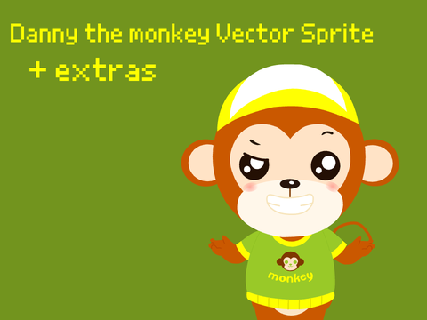 BabyTiger/BarryTiger Danny the monkey Vector Sprite + extras