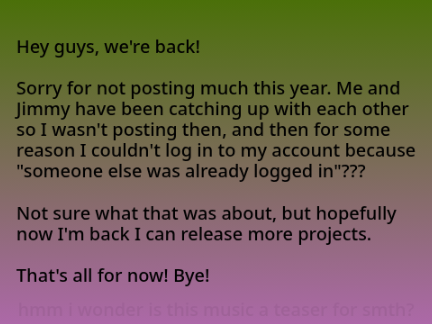 A Quick Message From Me And Jimmy