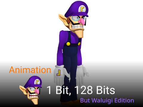 1 Bit, 128 Bits but Waluigi Edition