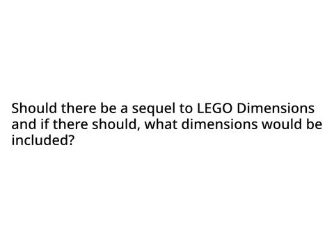 Question for everyone.