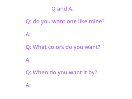 Q and A for @Eliprogamer8
