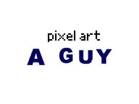 a pixel art guy's head