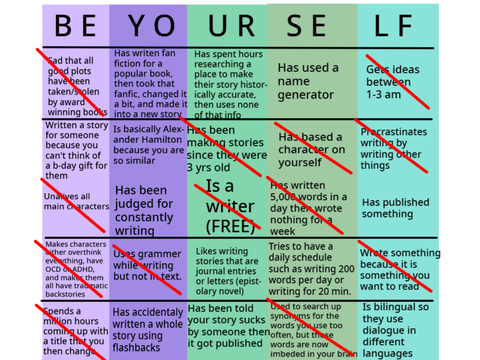 Writer Bingo remix