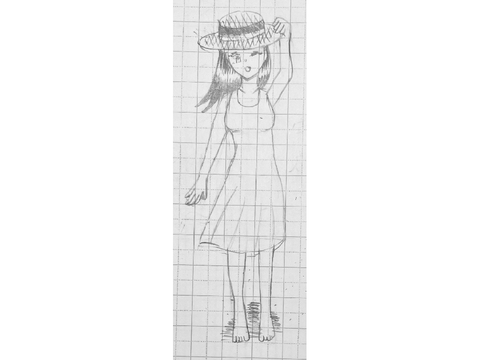 女の子描いてみた⑦