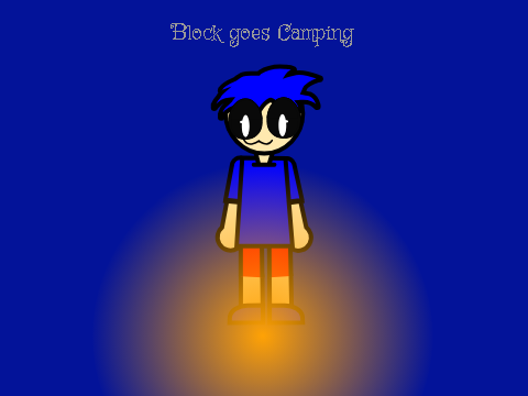 block goes camping