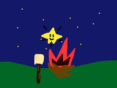 Nighttime Campfire