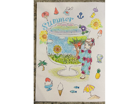 夏のポスター描いてみた