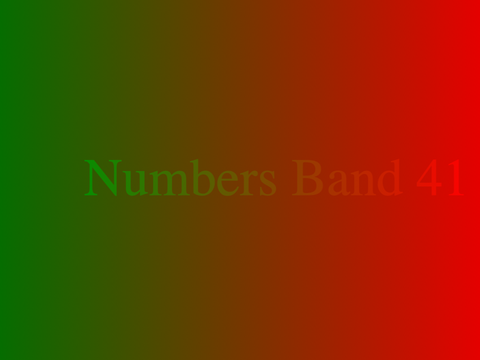 Numbers Band 41 (MY VER.)