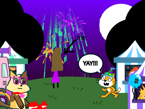 Add Yourself Watching the Scratch Week Fireworks remix