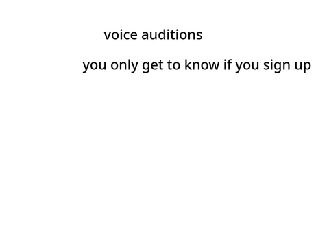 auditions 