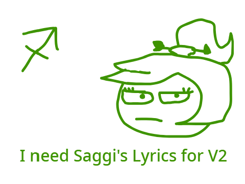 I need Saggi's Lyrics for V2 + Bonuses sneak peek