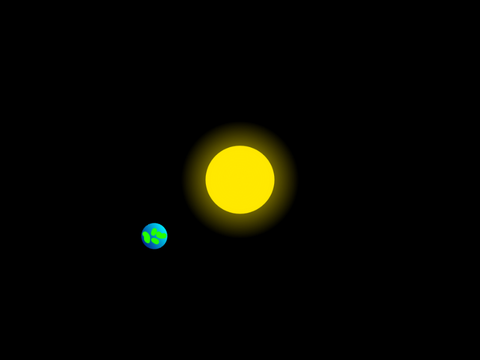 earth and sun 10000x speed 