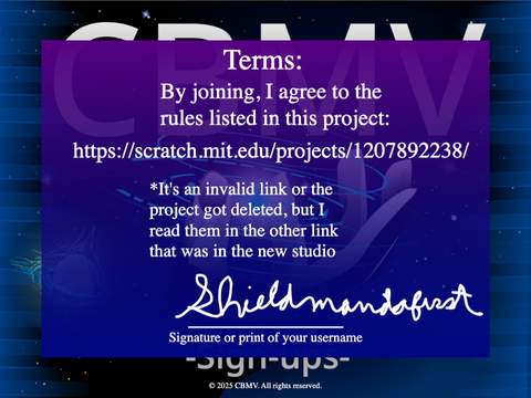 CBMV Signups 5.0. Expanded remix